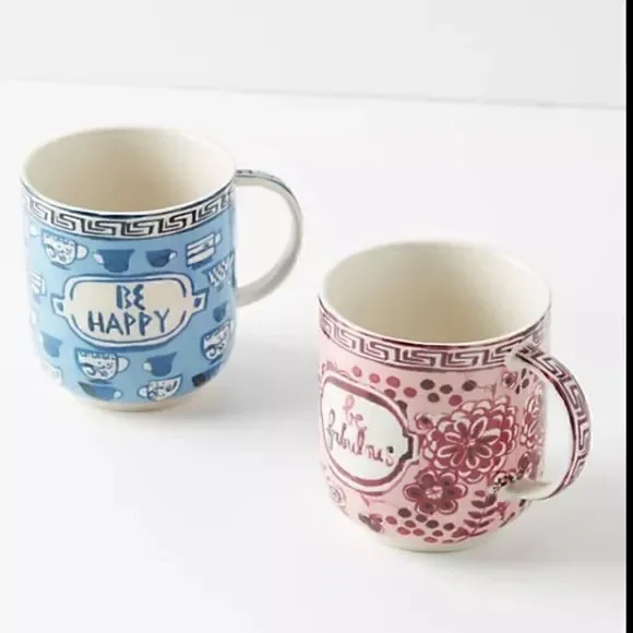 Anthropologie Be Happy Gena mug - Picture 2 of 8